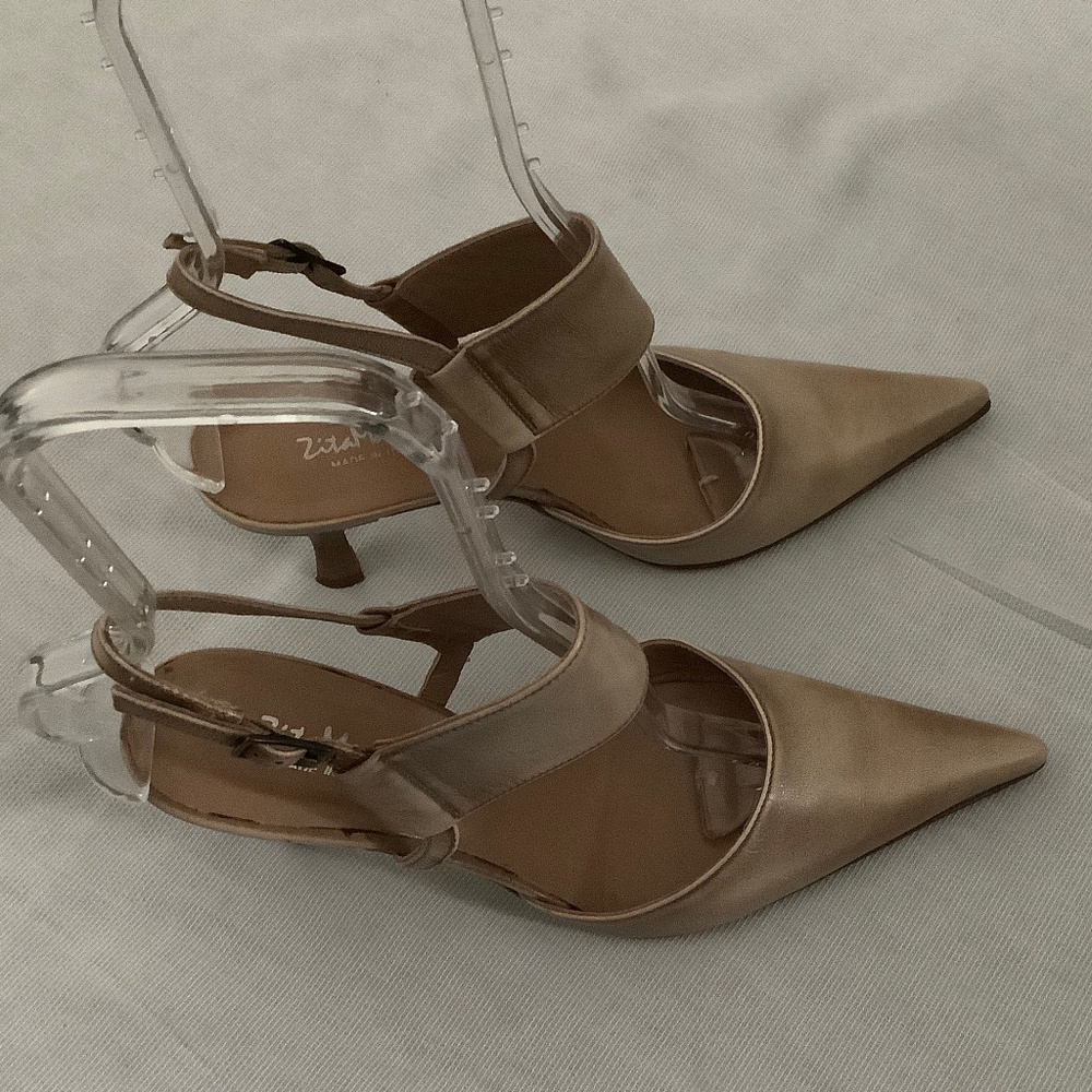 Woman Shoes by ZITA MARIA Made in ITALY Size 7.5 Color Beige - Picture 10 of 12